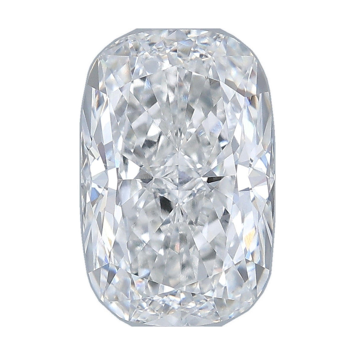 3.54 ct elongated cushion lab-grown diamond, E color, VVS2 clarity, IGI certified, still from its 360° video