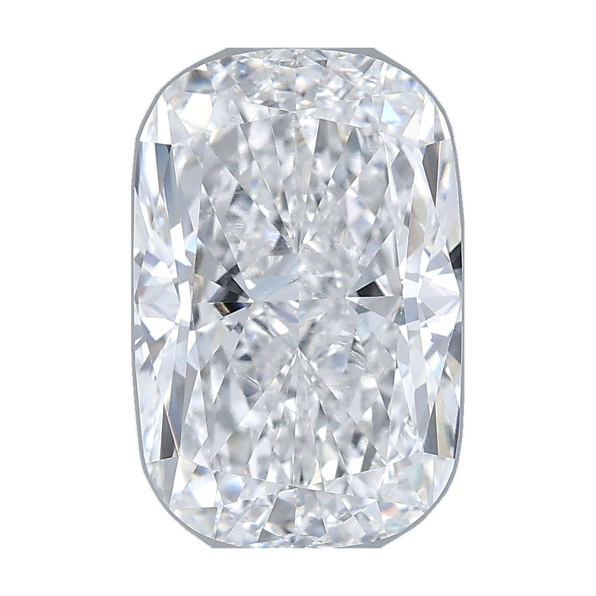 3.54 ct elongated cushion lab-grown diamond, E color, VVS2 clarity, IGI certified, still from its 360° video