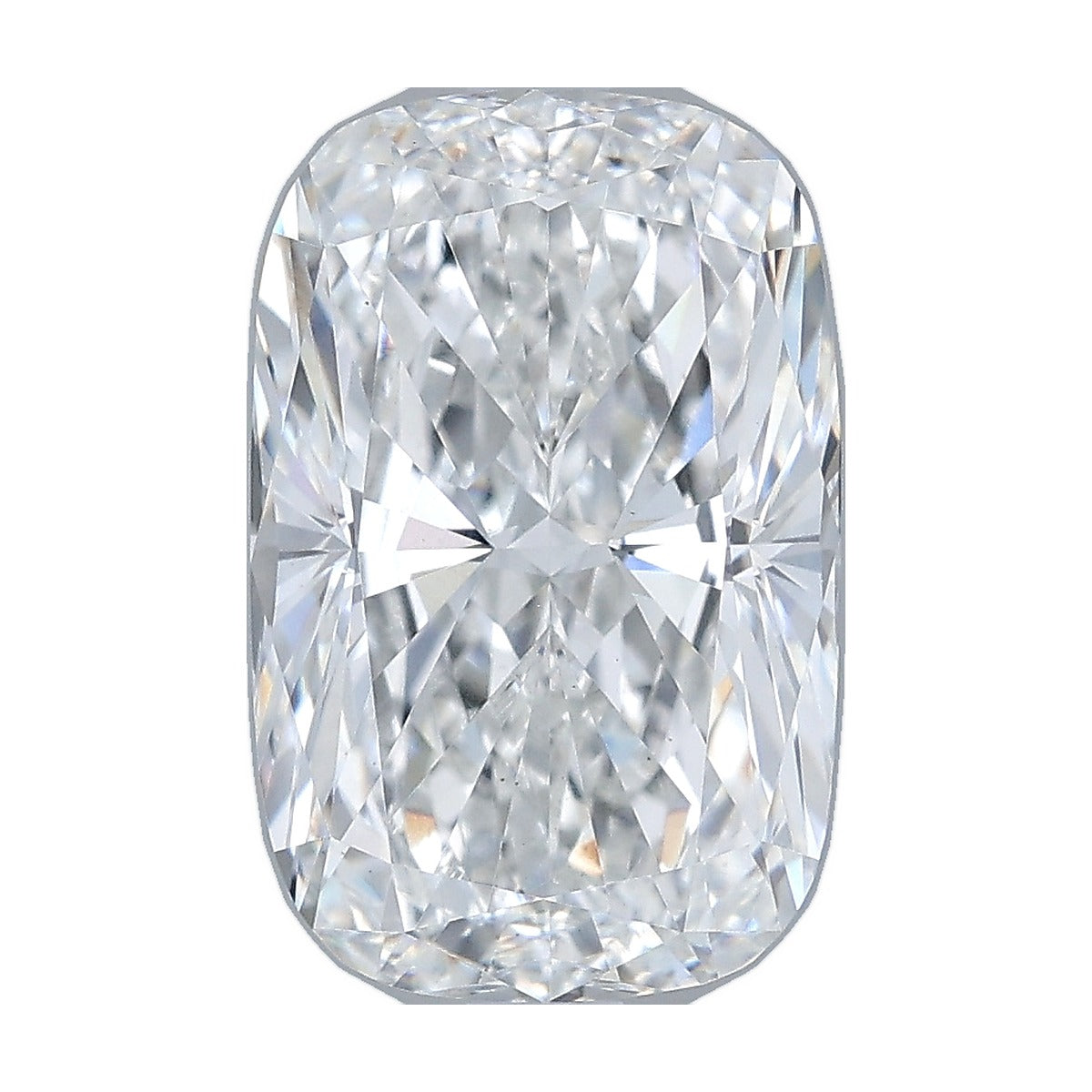 3.55 ct elongated cushion lab-grown diamond, E color, VS1 clarity, IGI certified, still from its 360° video