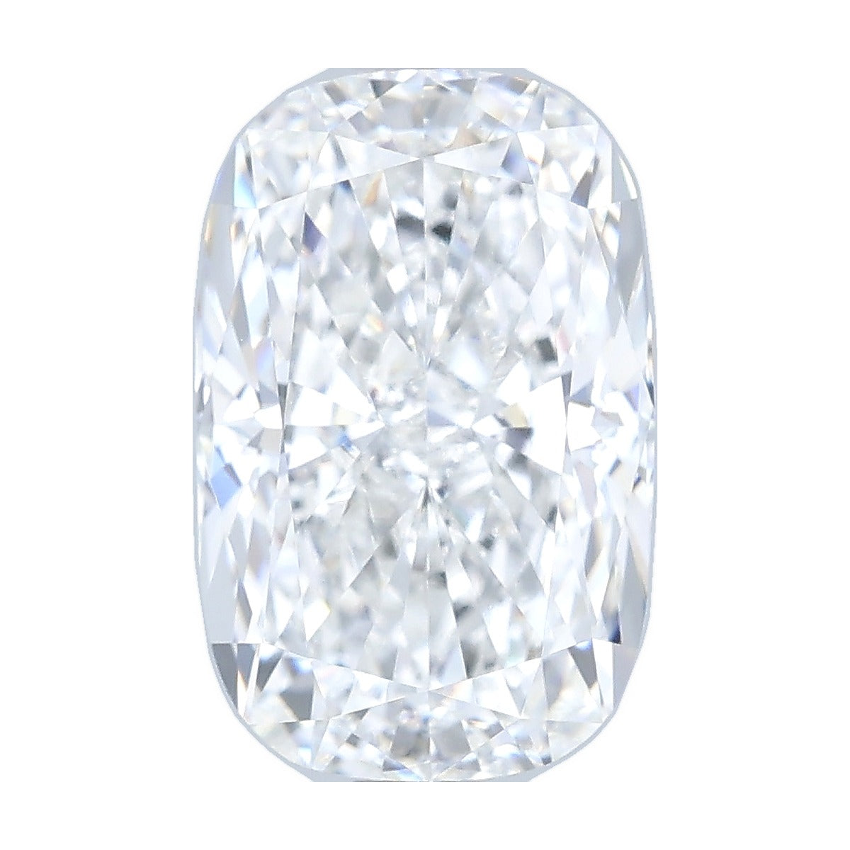 3.55 ct elongated cushion lab-grown diamond, E color, VVS2 clarity, IGI certified, still from its 360° video