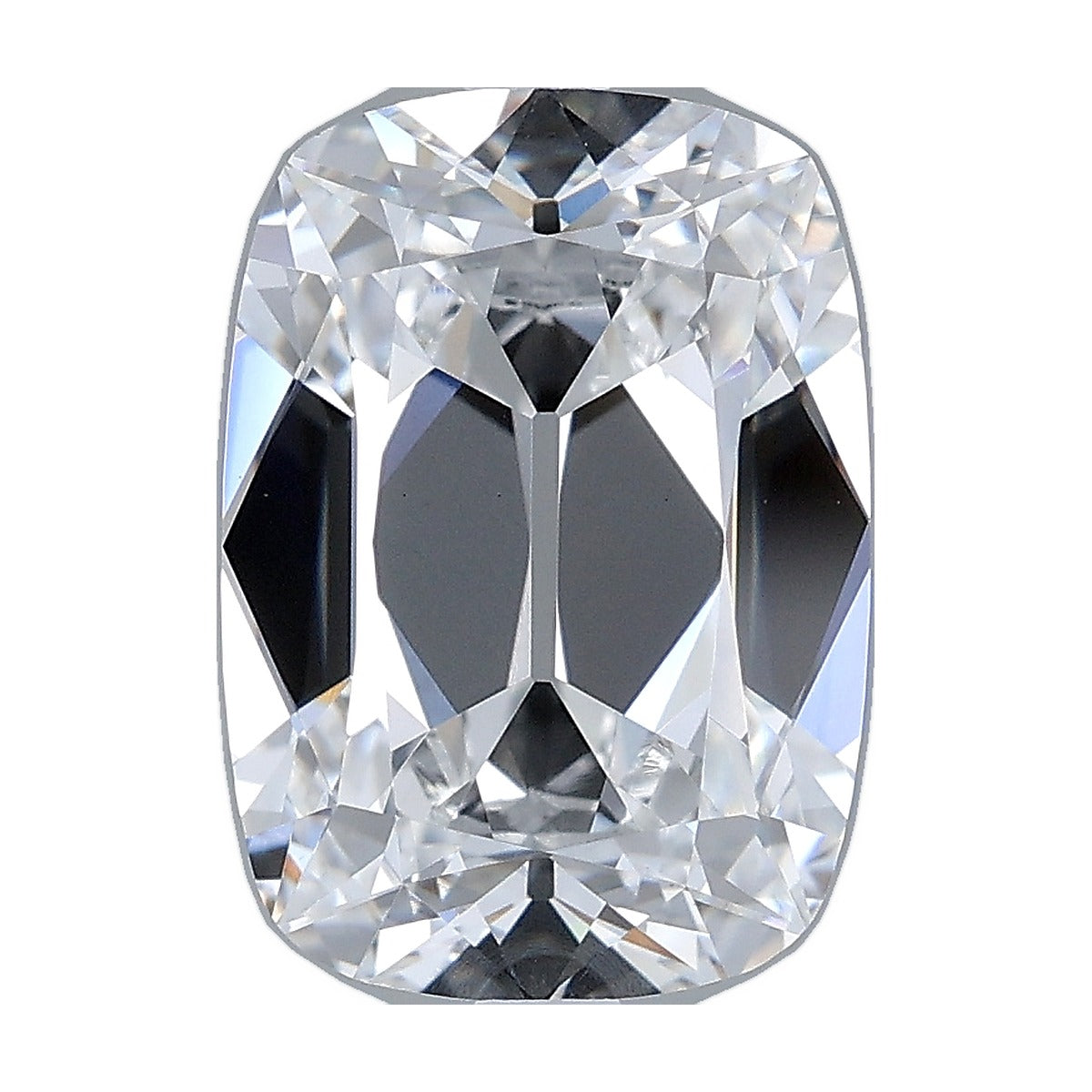 3.55 ct elongated old mine cushion lab-grown diamond, D color, VS1 clarity, IGI certified, still from its 360° video