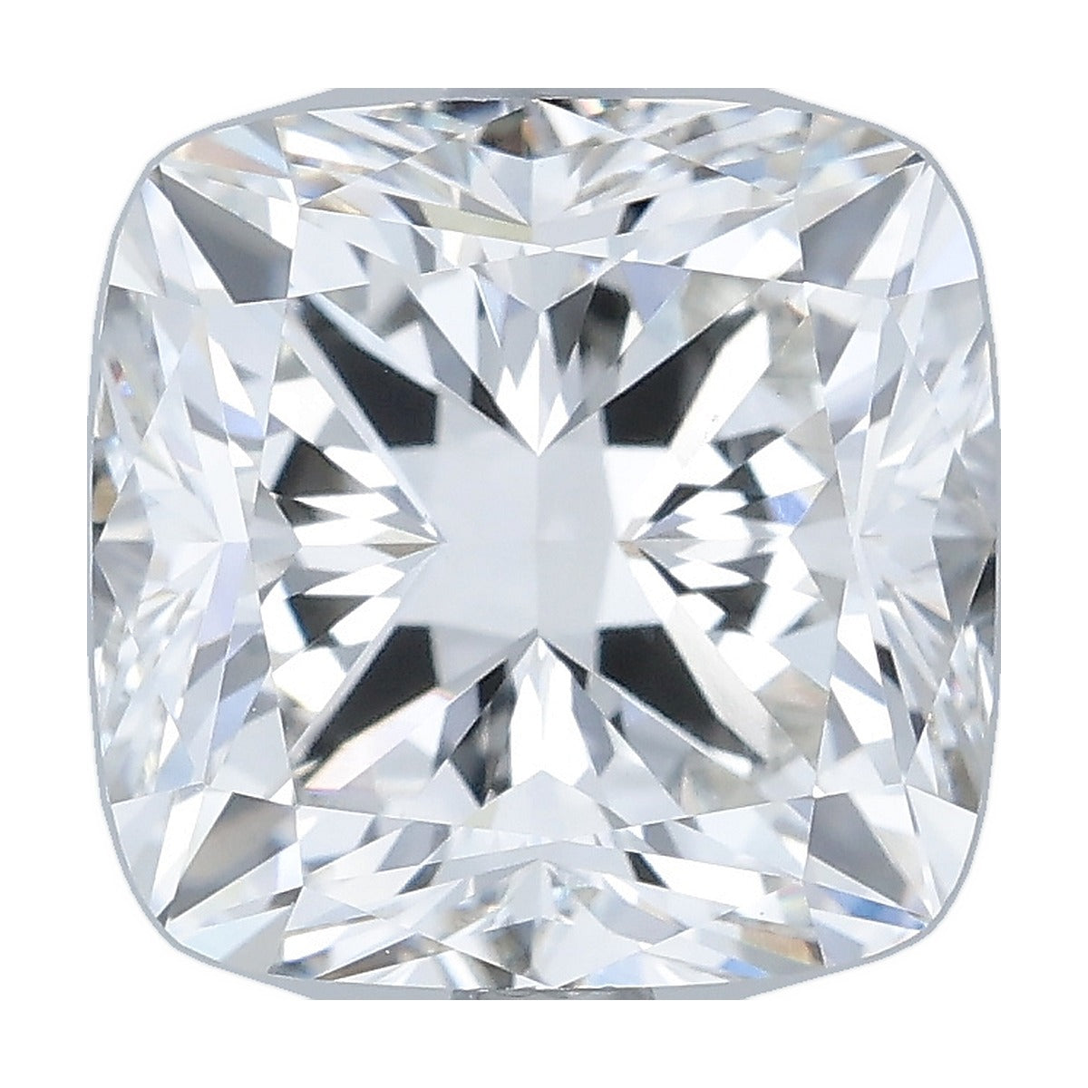 3.57 ct cushion lab-grown diamond, F color, VVS2 clarity, IGI certified, still from its 360° video