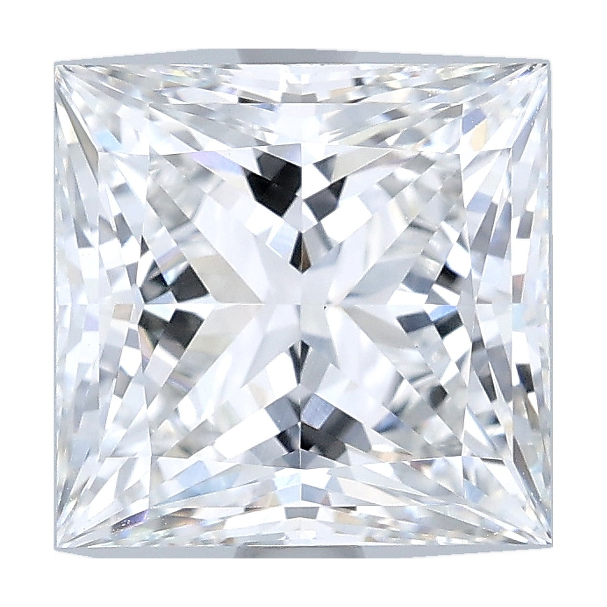 3.57 ct princess lab-grown diamond, F color, VVS2 clarity, IGI certified, still from its 360° video