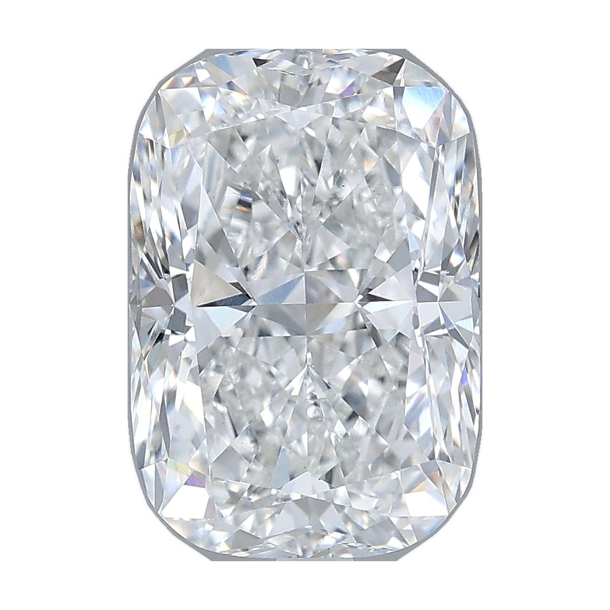 3.58 ct elongated cushion lab-grown diamond, E color, VVS2 clarity, IGI certified, still from its 360° video