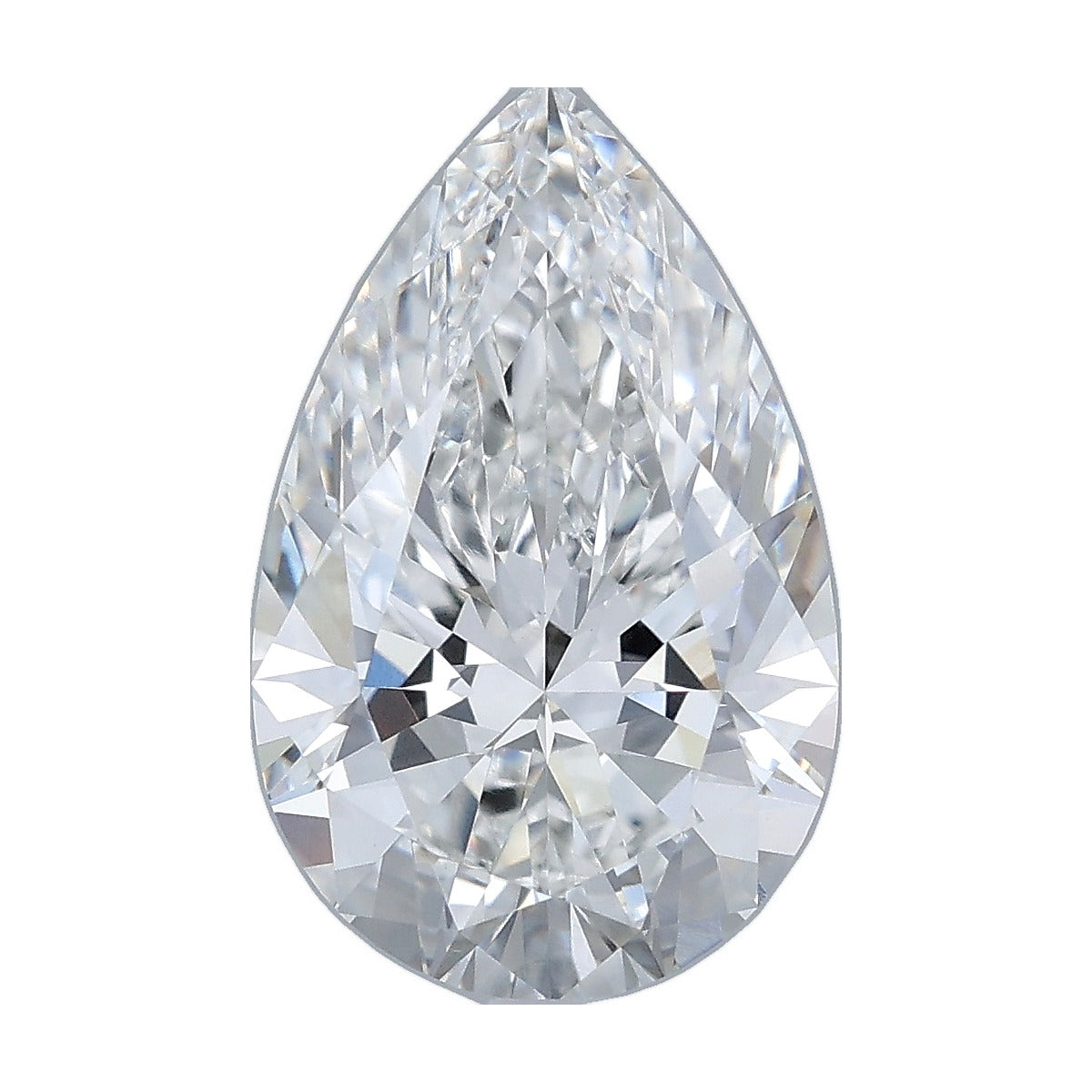 3.70 ct pear lab-grown diamond, E color, VVS2 clarity, IGI certified, still from its 360° video