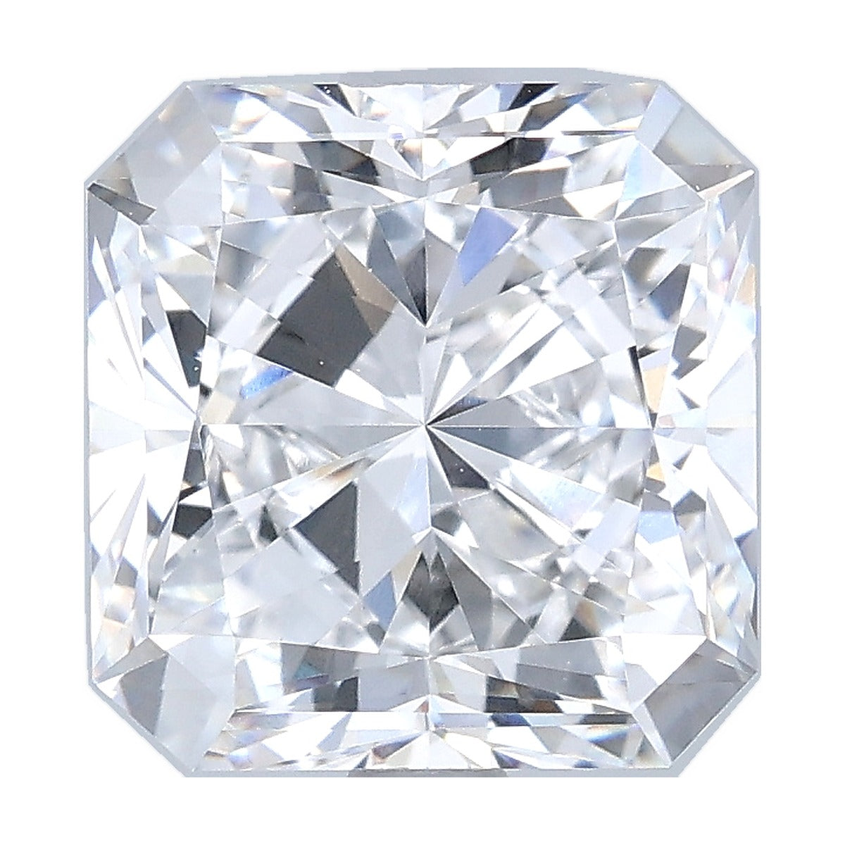 3.70 ct square radiant lab-grown diamond, D color, VS1 clarity, IGI certified, still from its 360° video