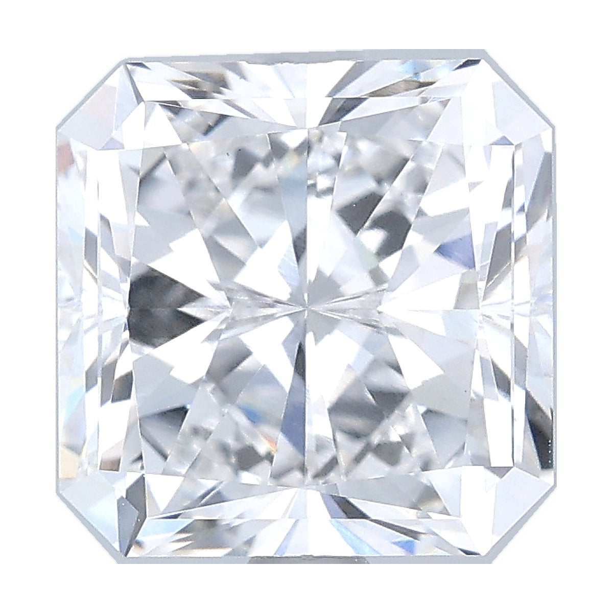 3.70 ct square radiant lab-grown diamond, D color, VS1 clarity, IGI certified, still from its 360° video