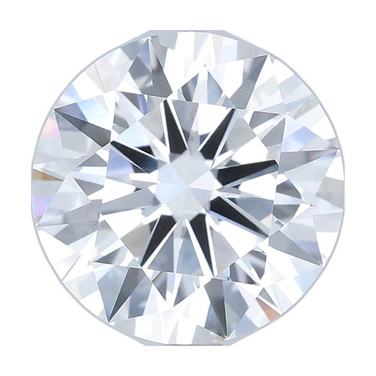 3.71 ct round lab-grown diamond, F color, VVS2 clarity, IGI certified, still from its 360° video