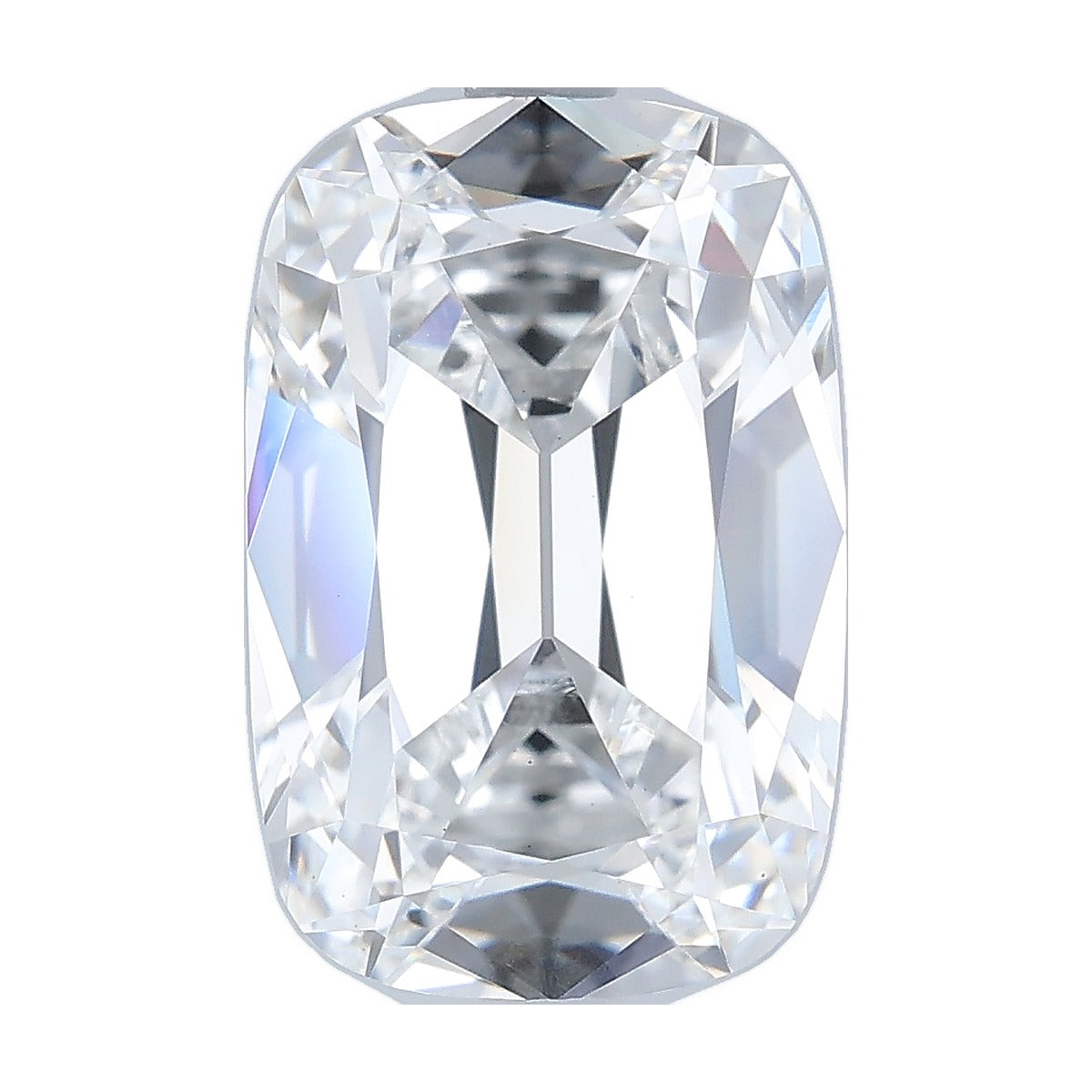 3.72 ct elongated old mine cushion lab-grown diamond, E color, VS1 clarity, IGI certified, still from its 360° video