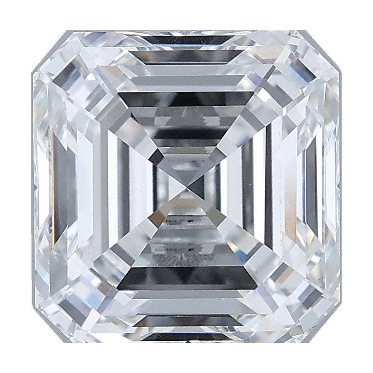 3.74 ct asscher lab-grown diamond, D color, VVS2 clarity, IGI certified, still from its 360° video