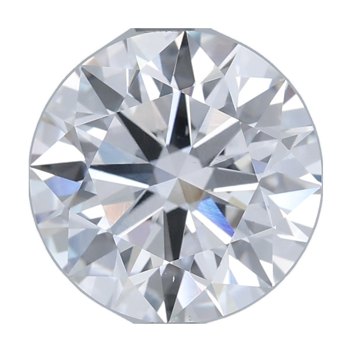 3.74 ct round lab-grown diamond, E color, VS1 clarity, IGI certified, still from its 360° video