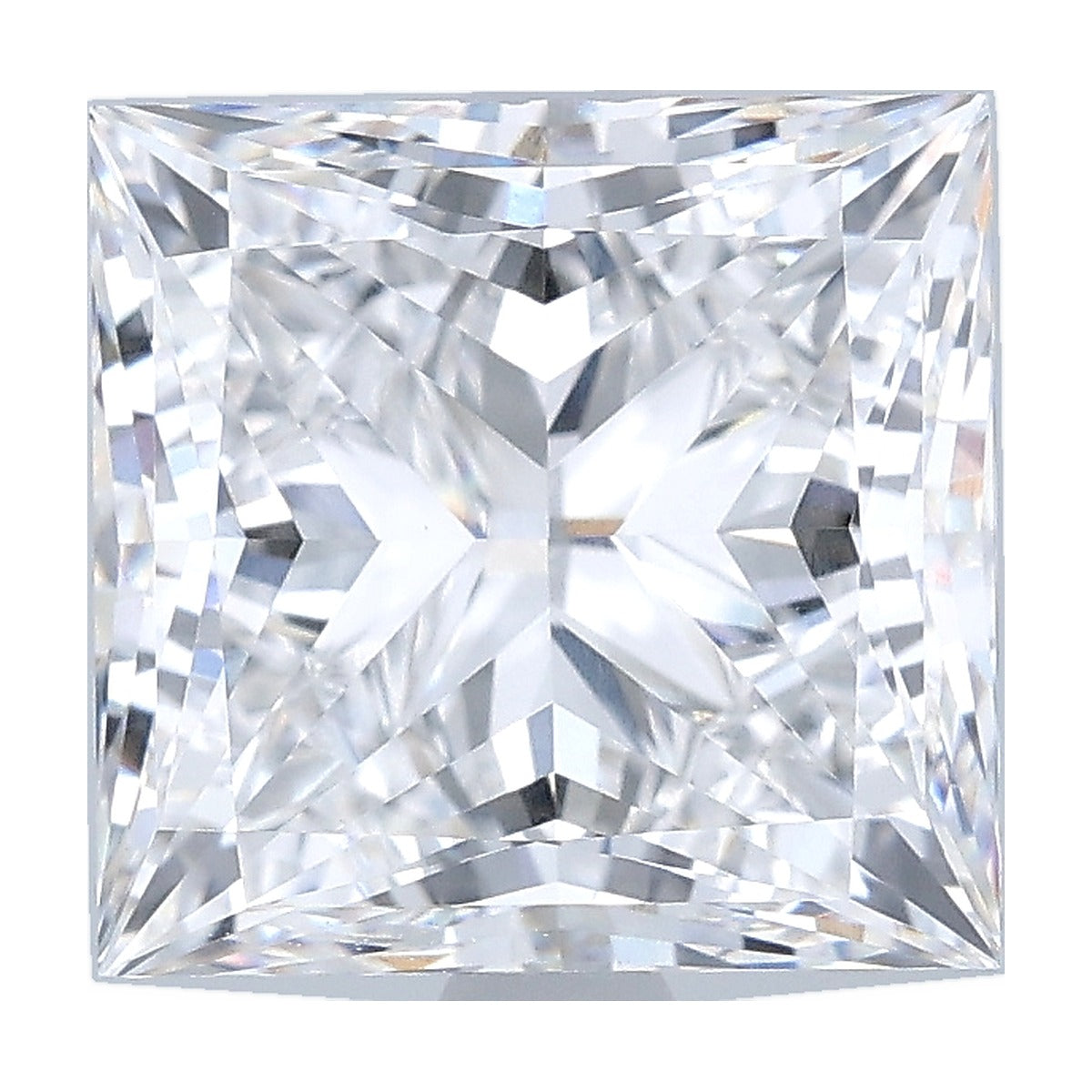 3.75 ct princess lab-grown diamond, D color, VVS1 clarity, IGI certified, still from its 360° video