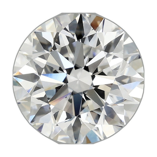 3.81 ct round lab-grown diamond, F color, VVS2 clarity, IGI certified, still from its 360° video