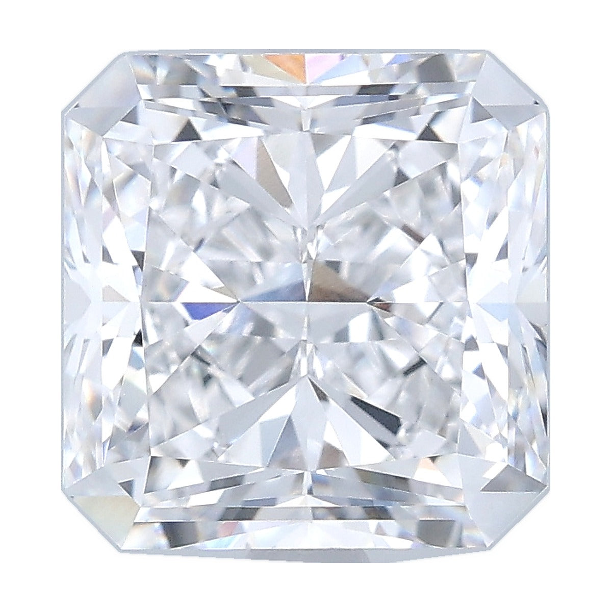 3.81 ct square radiant lab-grown diamond, D color, VVS2 clarity, IGI certified, still from its 360° video