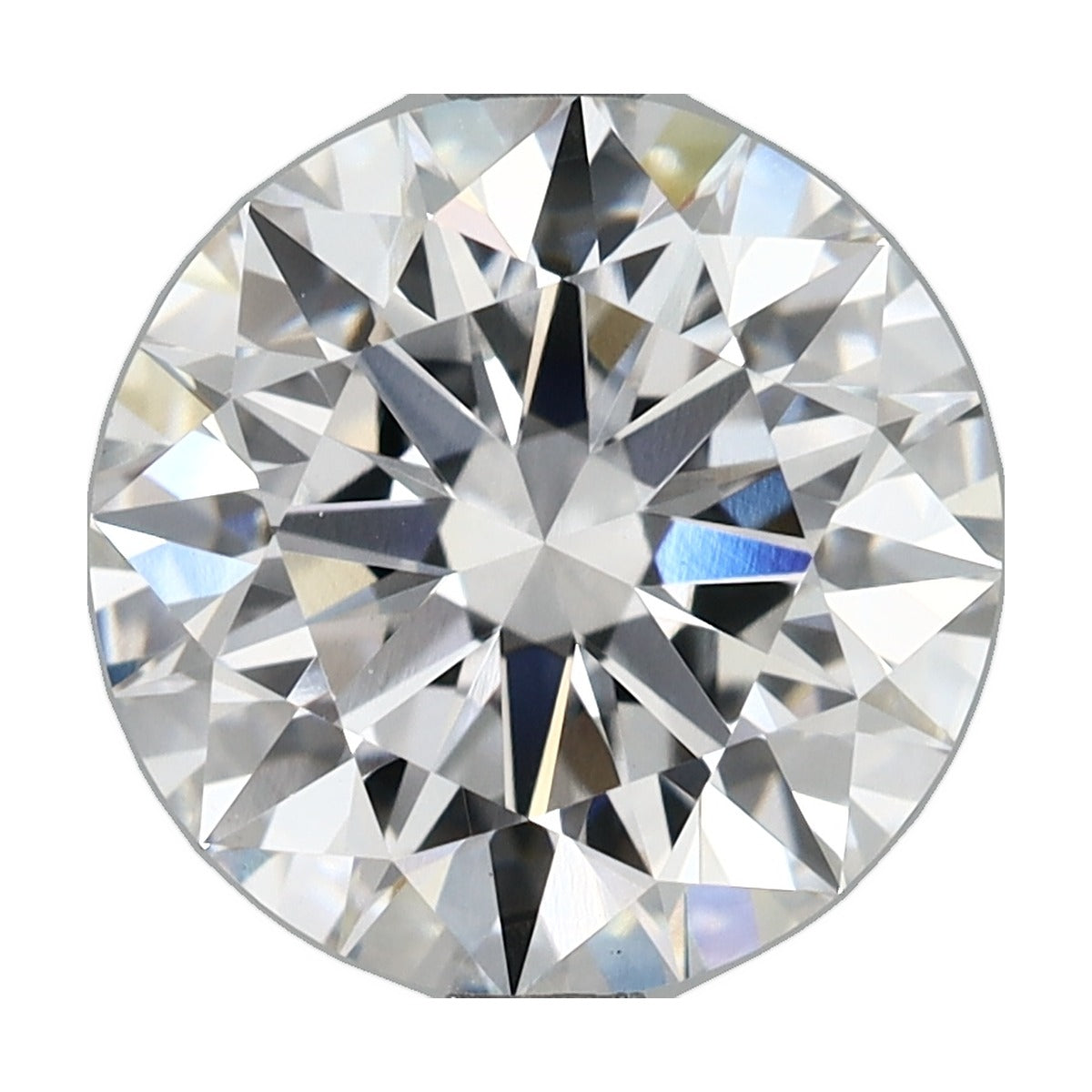 3.86 ct round lab-grown diamond, D color, VVS2 clarity, IGI certified, still from its 360° video