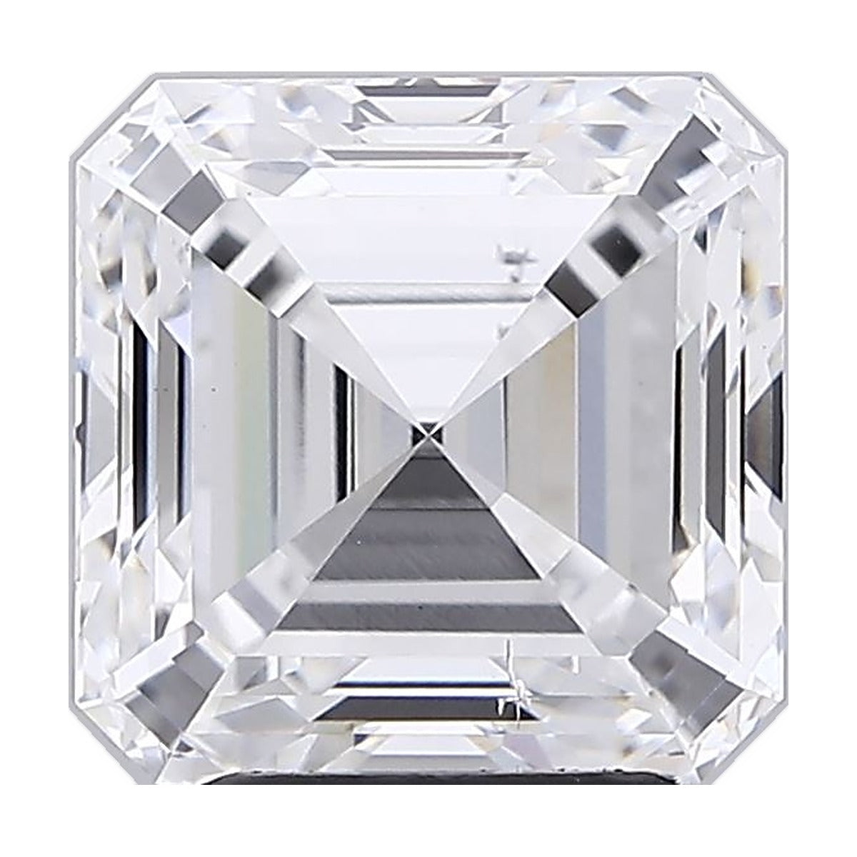 4.00 ct asscher lab-grown diamond, D color, VS2 clarity, IGI certified, still from its 360° video
