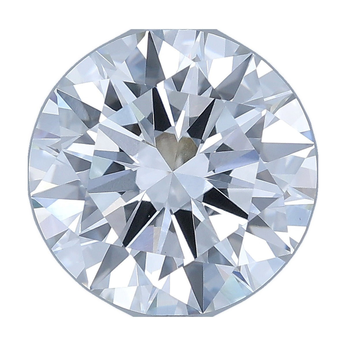 4.00 ct round lab-grown diamond, D color, VVS2 clarity, IGI certified, still from its 360° video