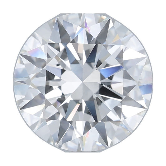 4.02 ct round lab-grown diamond, F color, VS1 clarity, IGI certified, still from its 360° video
