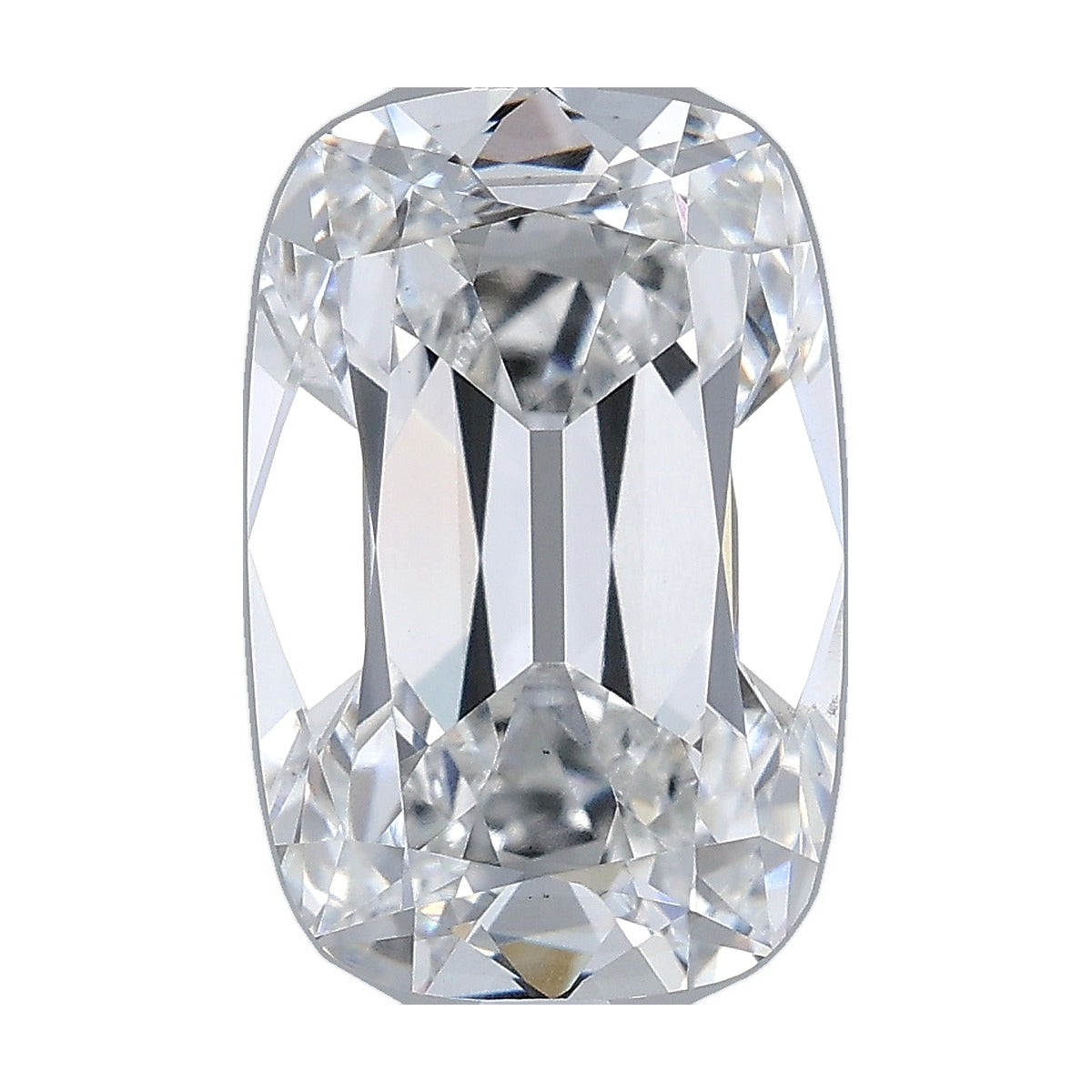 4.04 ct elongated old mine cushion lab-grown diamond, F color, VS1 clarity, IGI certified, still from its 360° video
