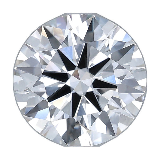 4.04 ct round lab-grown diamond, E color, VS1 clarity, IGI certified, still from its 360° video