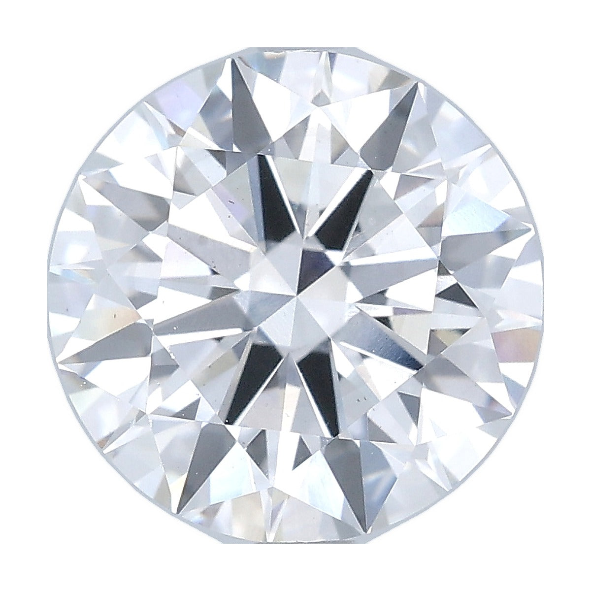 4.04 ct round lab-grown diamond, F color, VS2 clarity, IGI certified, still from its 360° video