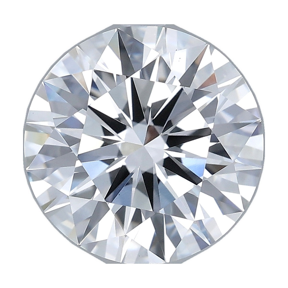 4.05 ct round lab-grown diamond, E color, VS1 clarity, IGI certified, still from its 360° video