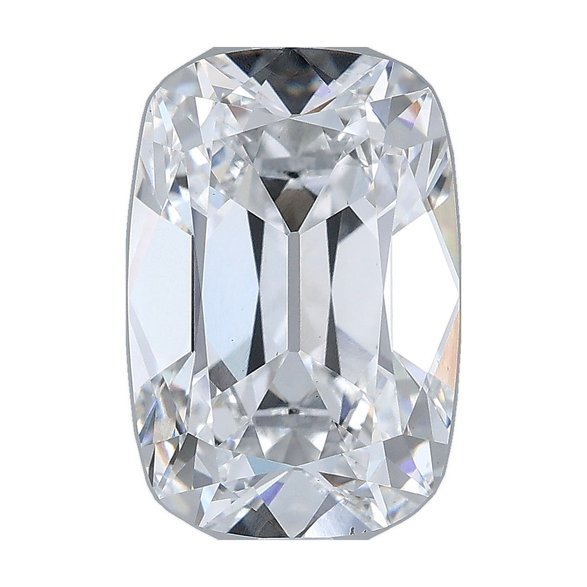 4.06 ct elongated old mine cushion lab-grown diamond, E color, VS1 clarity, IGI certified, still from its 360° video
