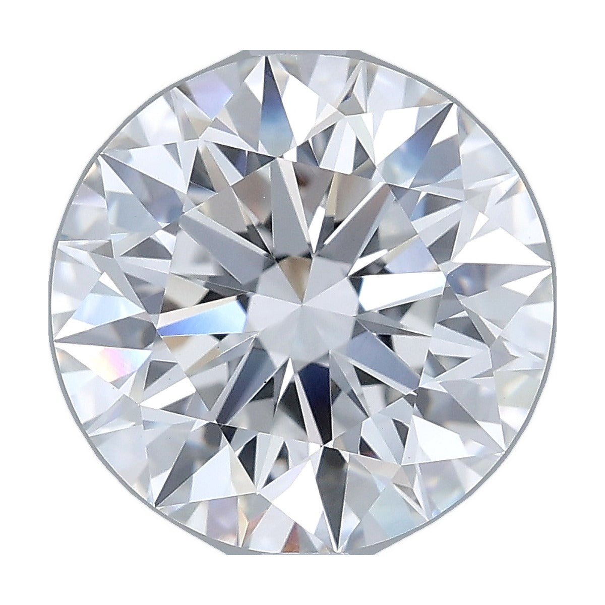 4.06 ct round lab-grown diamond, E color, VS1 clarity, IGI certified, still from its 360° video