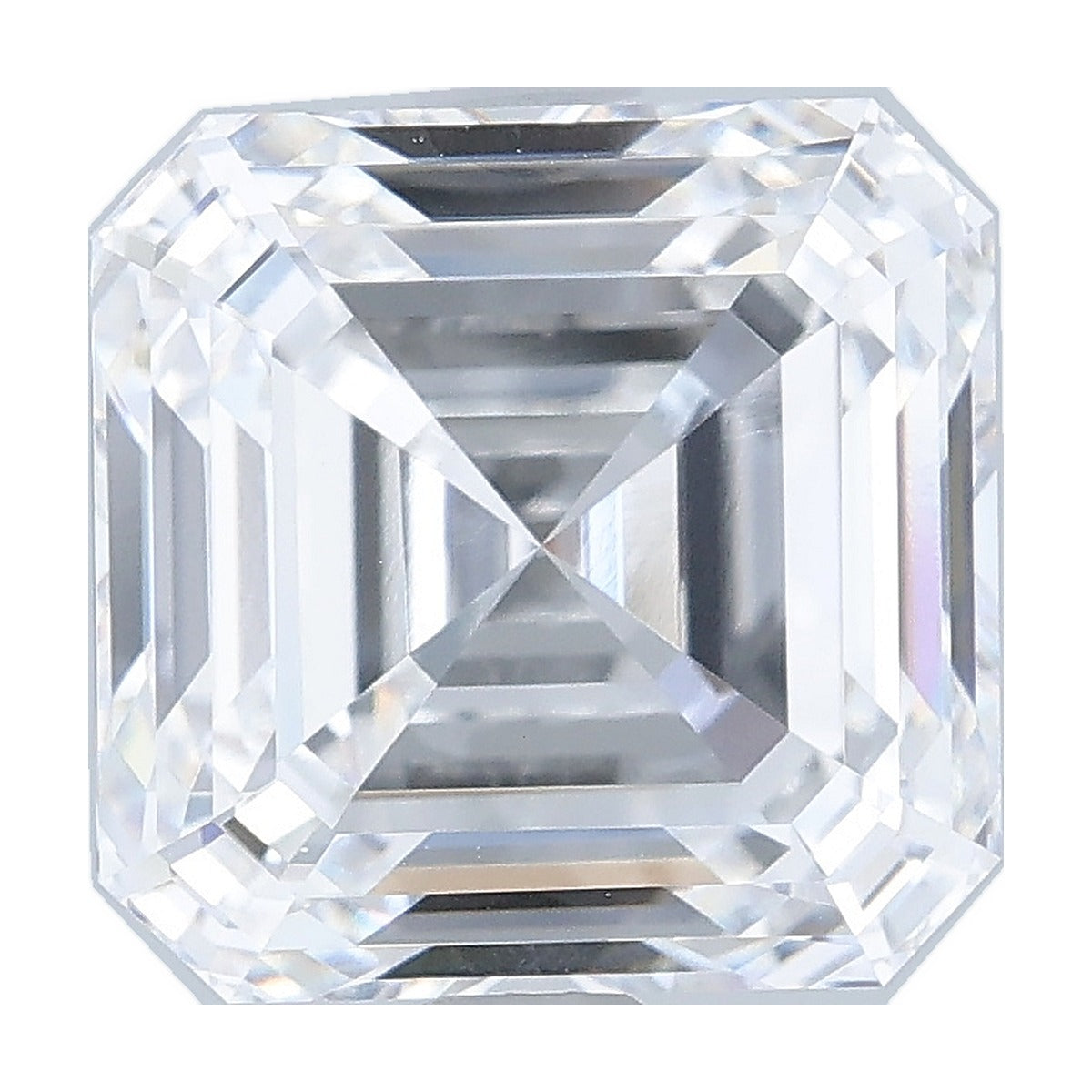 4.07 ct asscher lab-grown diamond, D color, VVS2 clarity, IGI certified, still from its 360° video
