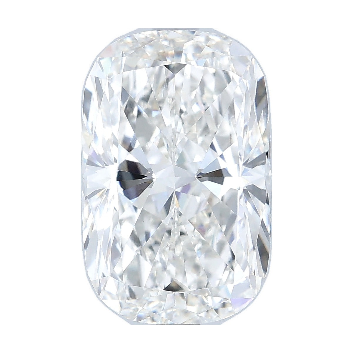4.07 ct elongated cushion lab-grown diamond, F color, VVS2 clarity, IGI certified, still from its 360° video