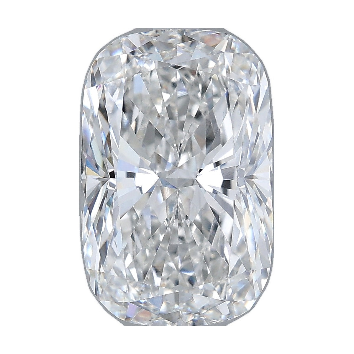 4.07 ct elongated cushion lab-grown diamond, F color, VVS2 clarity, IGI certified, still from its 360° video