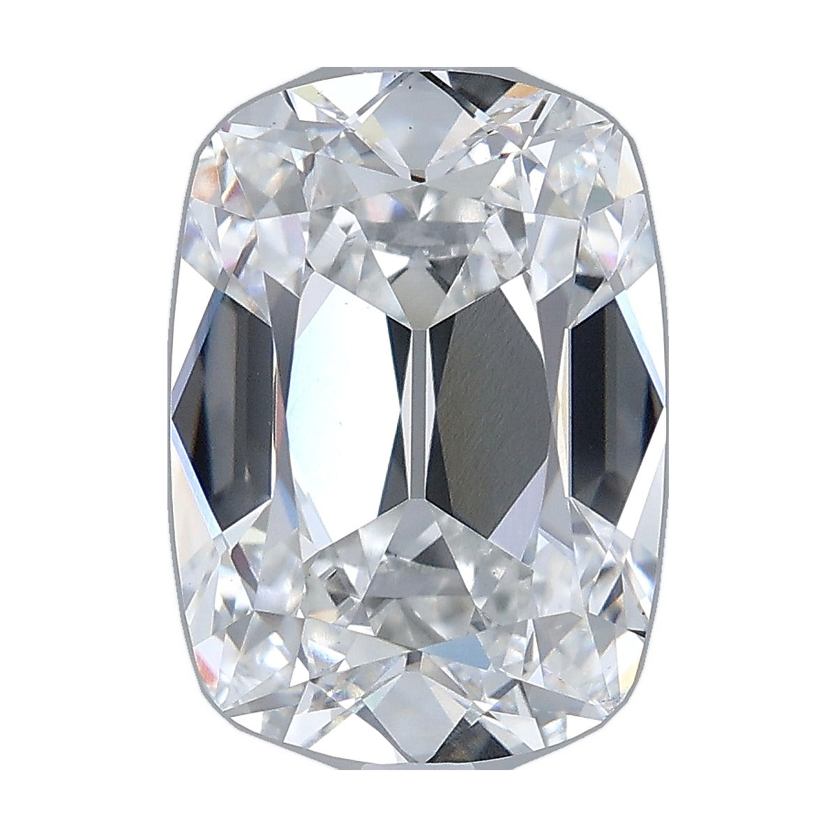 4.07 ct elongated old mine cushion lab-grown diamond, E color, VS1 clarity, IGI certified, still from its 360° video