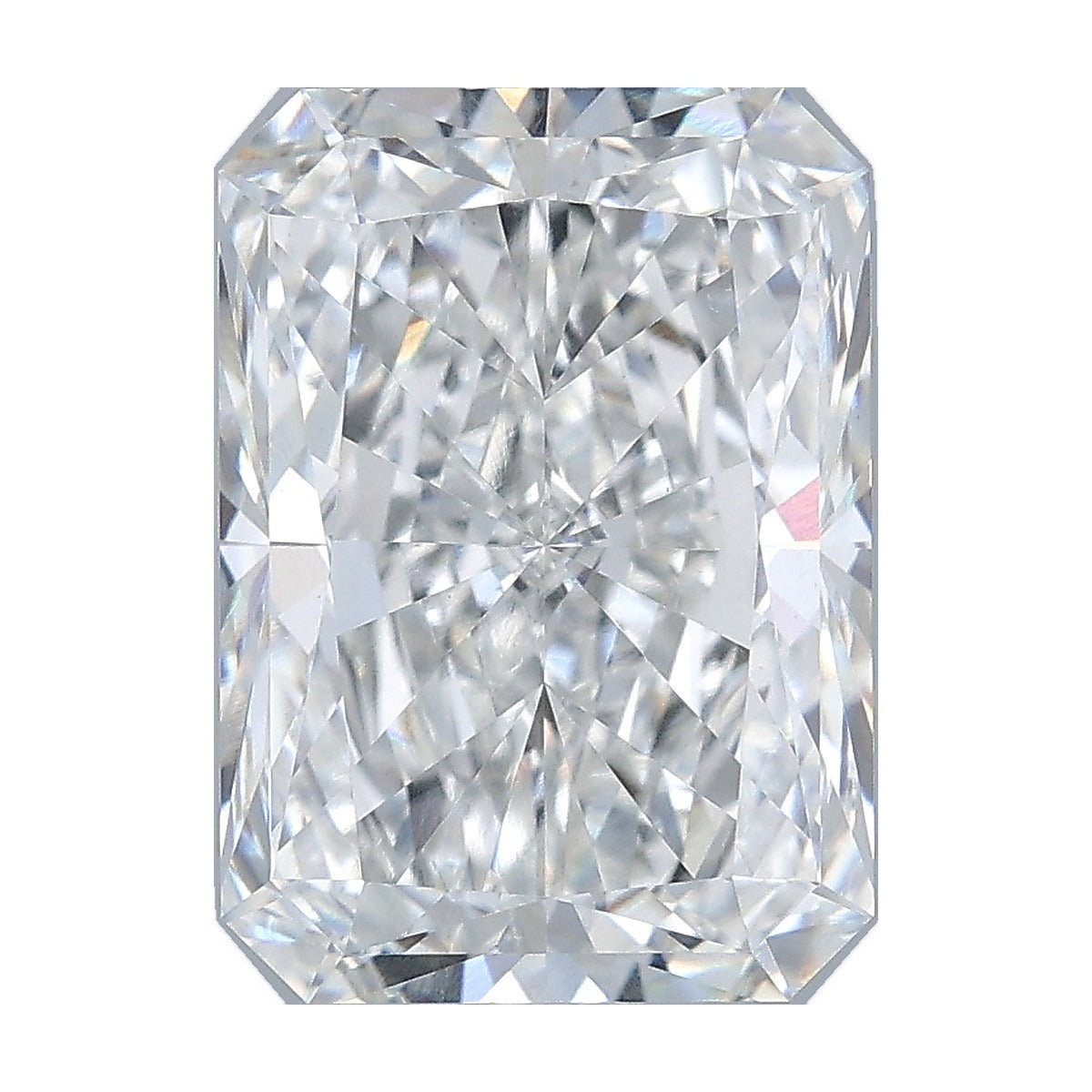 4.07 ct radiant lab-grown diamond, E color, VVS2 clarity, IGI certified, still from its 360° video