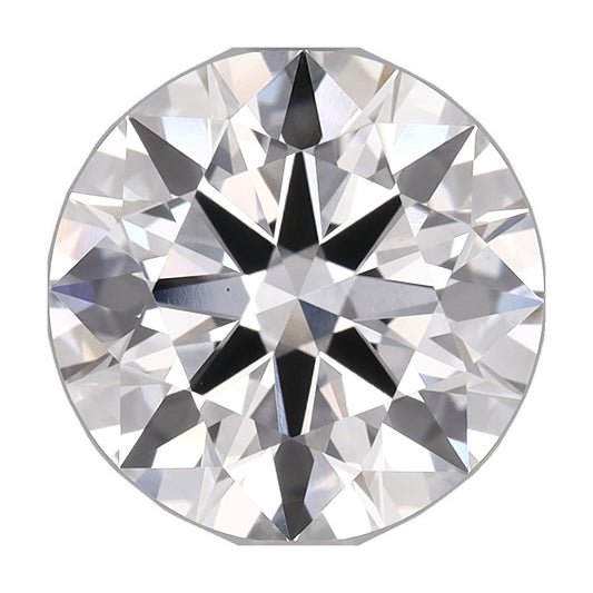 4.08 ct round lab-grown diamond, D color, VS1 clarity, IGI certified, still from its 360° video