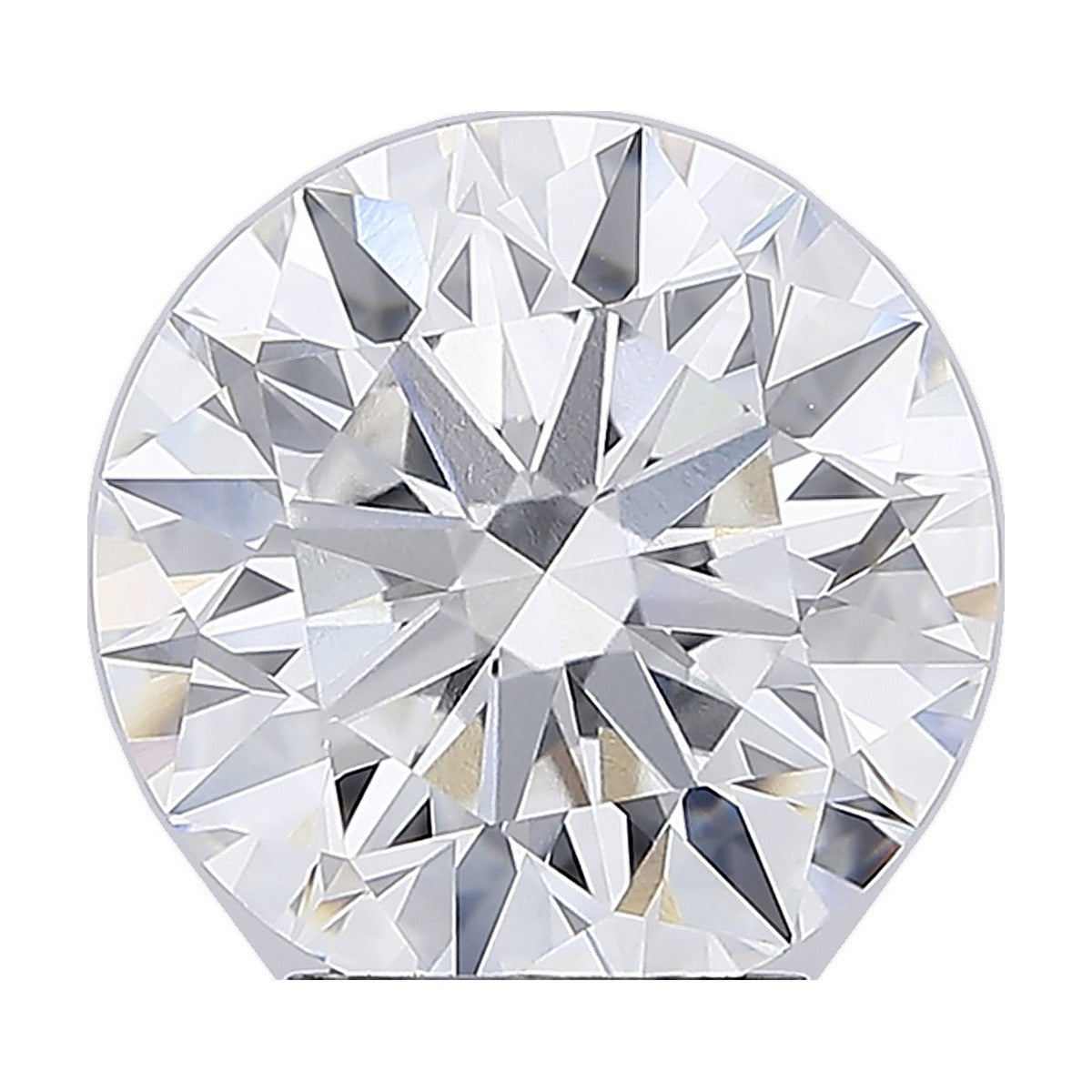 4.08 ct round lab-grown diamond, E color, VVS2 clarity, IGI certified, still from its 360° video