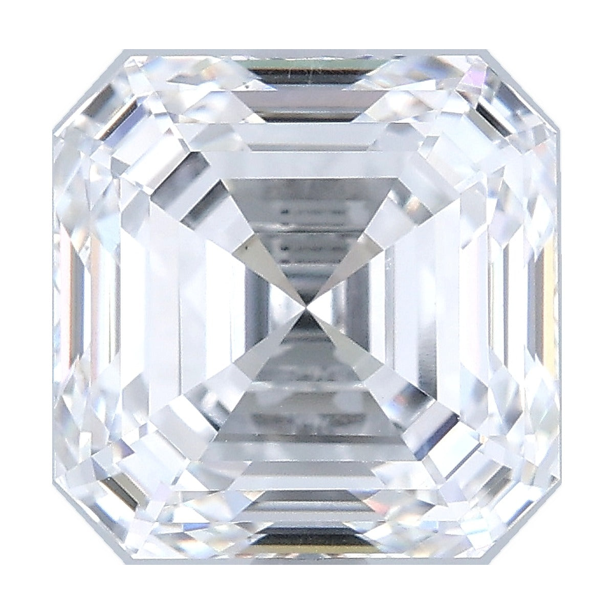 4.14 ct asscher lab-grown diamond, D color, VS2 clarity, IGI certified, still from its 360° video