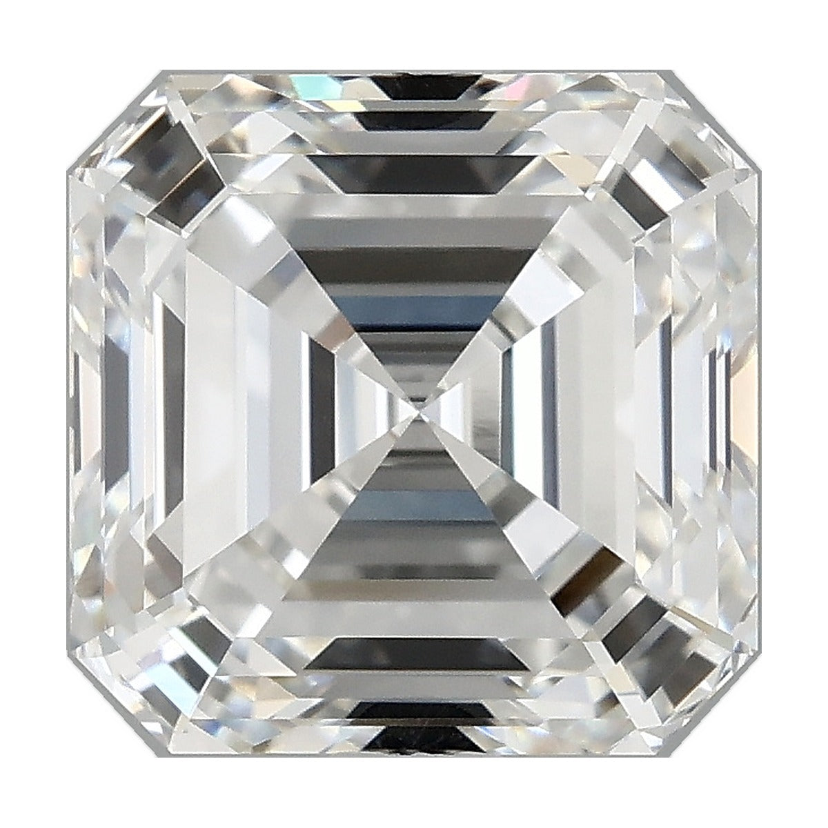 4.16 ct asscher lab-grown diamond, F color, VVS1 clarity, IGI certified, still from its 360° video