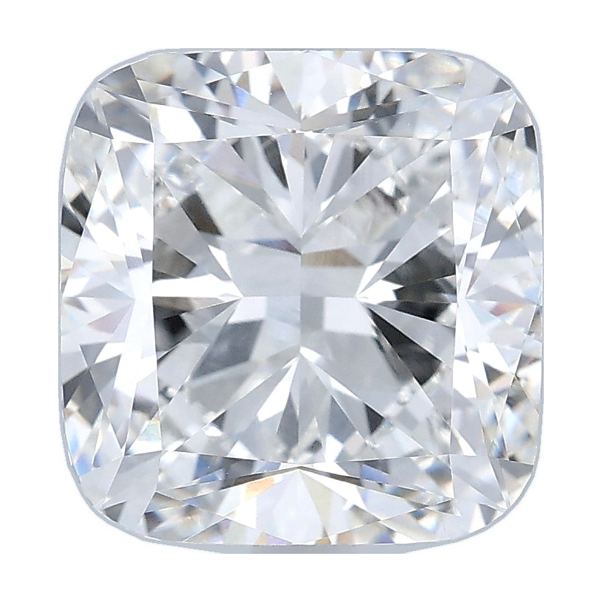 4.54 ct cushion lab-grown diamond, F color, VVS2 clarity, IGI certified, still from its 360° video