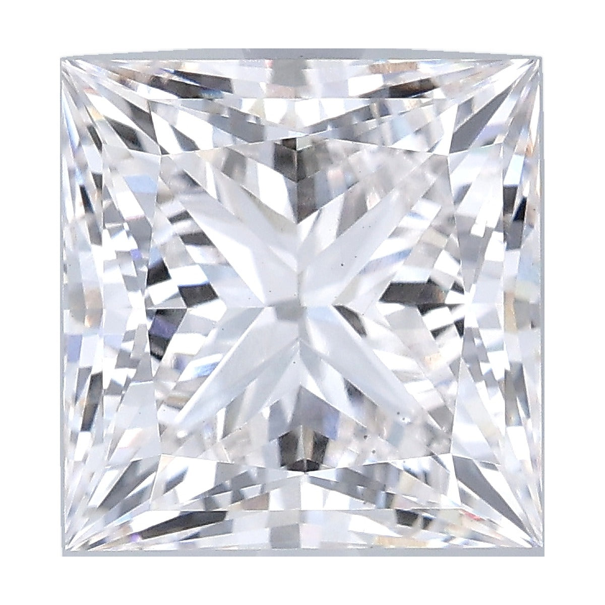 4.54 ct princess lab-grown diamond, G color, VS1 clarity, IGI certified, still from its 360° video