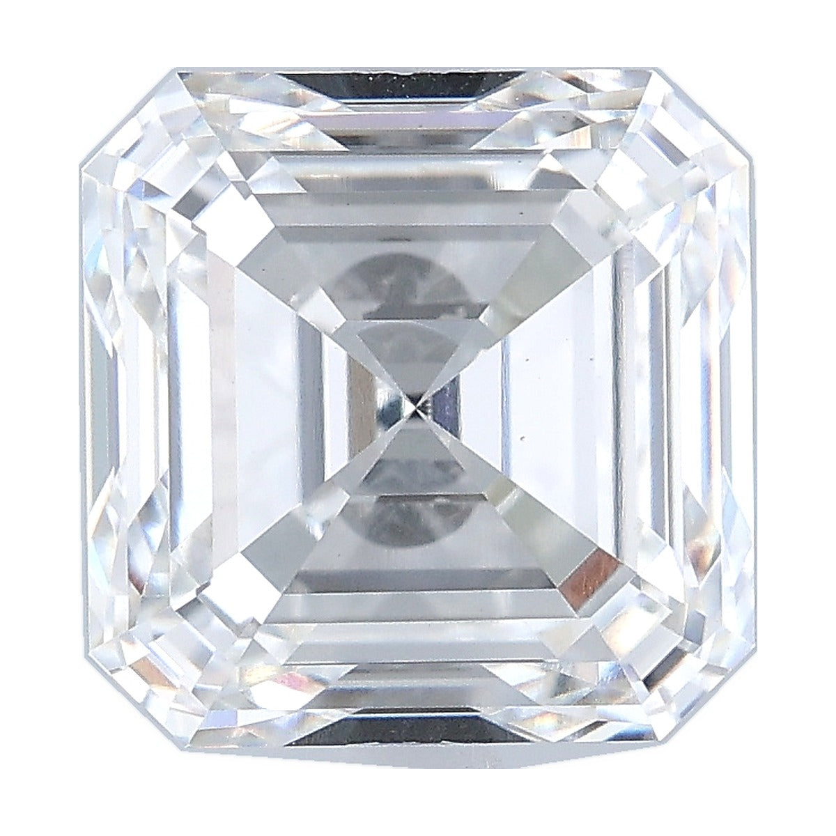 4.55 ct asscher lab-grown diamond, F color, VS1 clarity, IGI certified, still from its 360° video