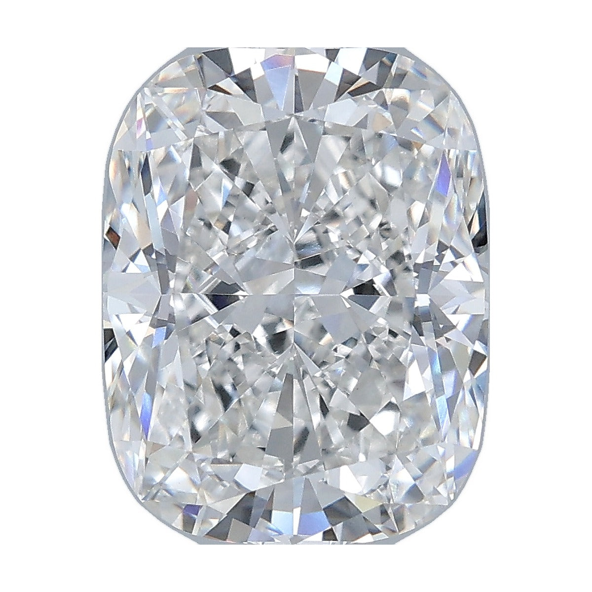 4.58 ct elongated cushion lab-grown diamond, F color, VS1 clarity, IGI certified, still from its 360° video