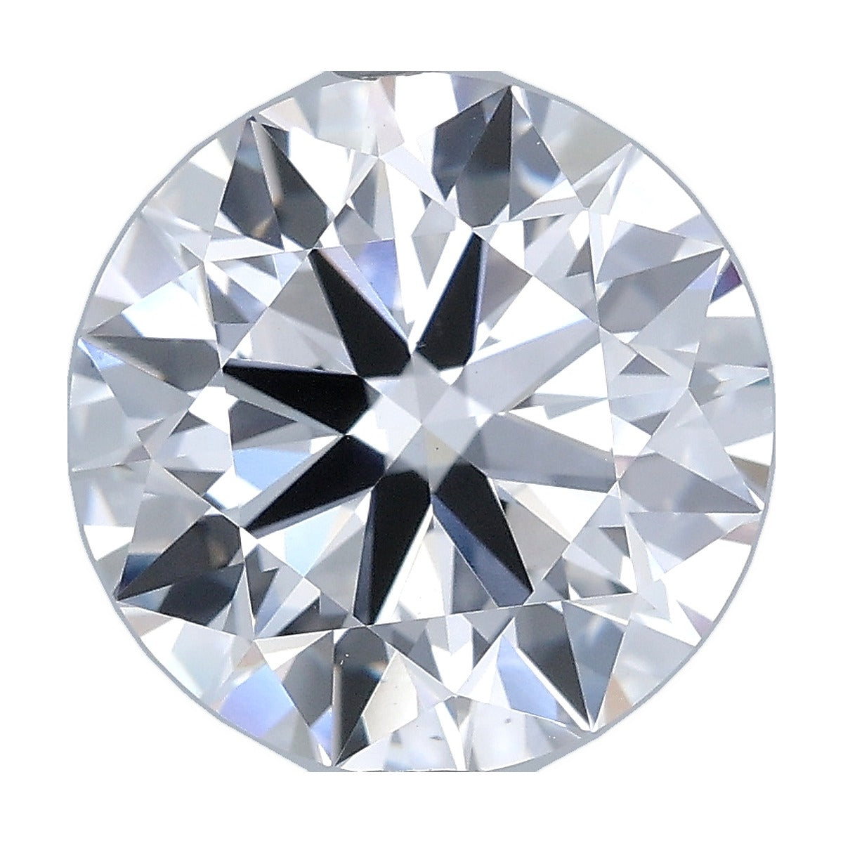 4.58 ct round lab-grown diamond, D color, VS1 clarity, IGI certified, still from its 360° video
