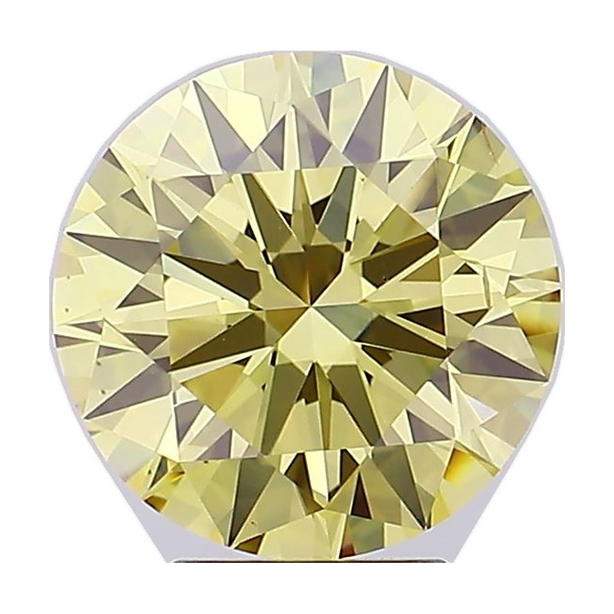 5.00 ct round lab-grown diamond, fancy intense yellow, VS1 clarity, IGI certified, still from its 360° video