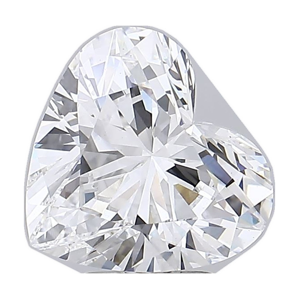 5.01 ct heart lab-grown diamond, D color, VS1 clarity, IGI certified, still from its 360° video