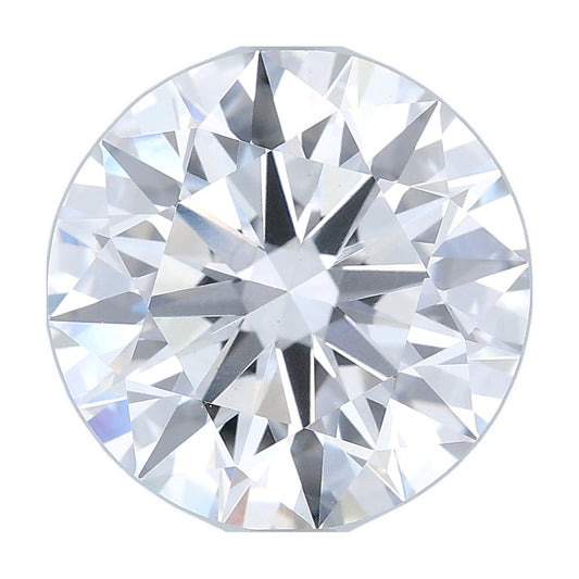 5.01 ct round lab-grown diamond, E color, VS1 clarity, IGI certified, still from its 360° video