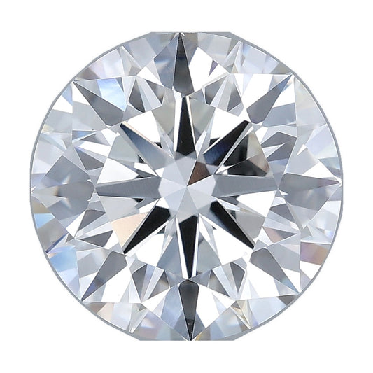 5.01 ct round lab-grown diamond, F color, VS1 clarity, IGI certified, still from its 360° video