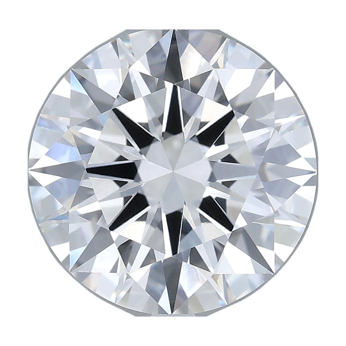 5.01 ct round lab-grown diamond, F color, VVS2 clarity, IGI certified, still from its 360° video