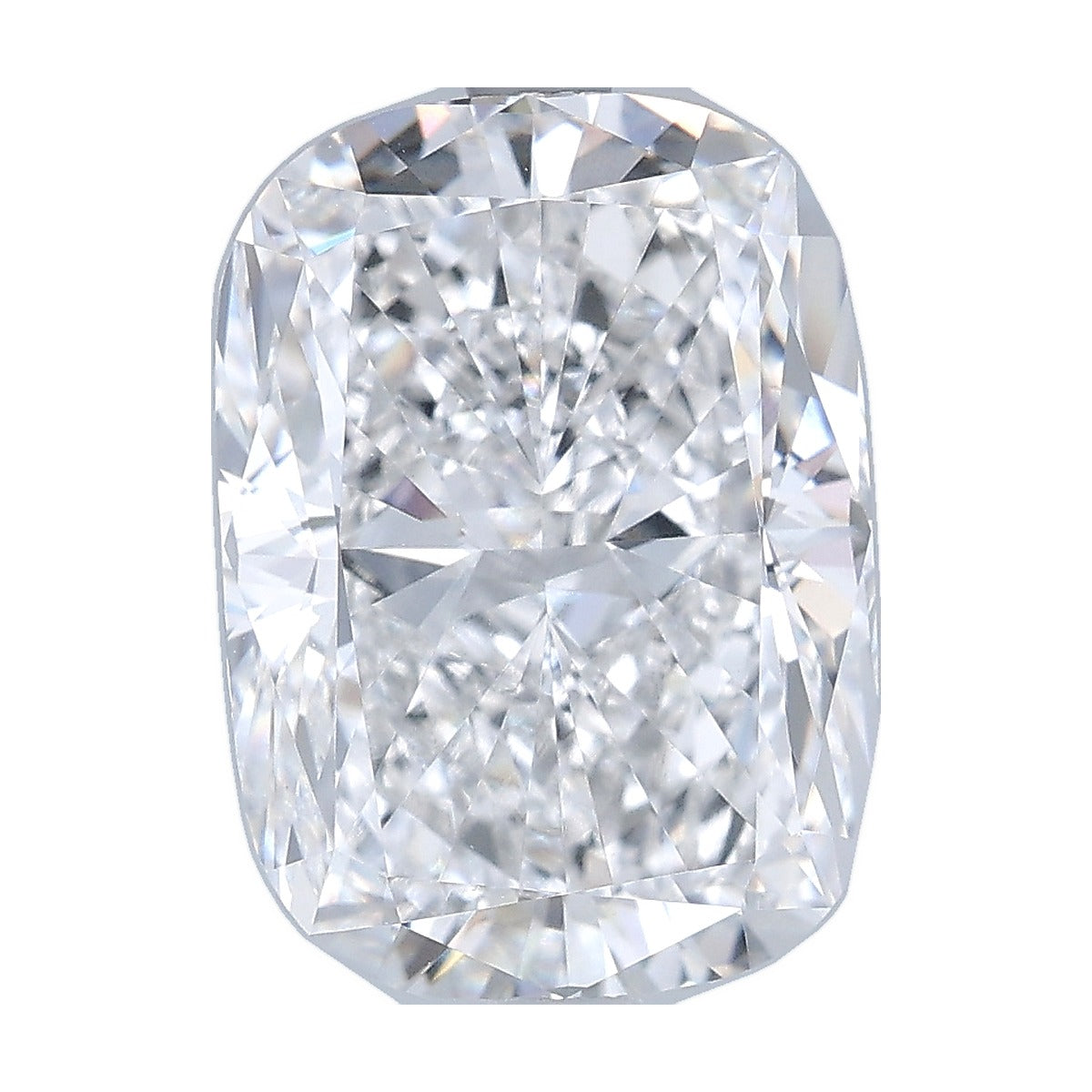 5.02 ct elongated cushion lab-grown diamond, D color, VVS2 clarity, IGI certified, still from its 360° video