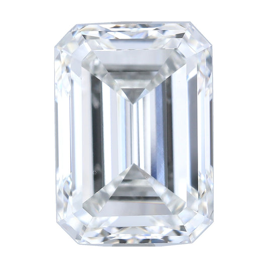 5.02 ct emerald lab-grown diamond, F color, VS1 clarity, IGI certified, still from its 360° video