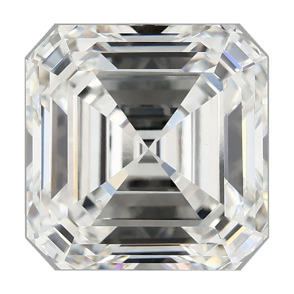 5.03 ct asscher lab-grown diamond, F color, VS1 clarity, IGI certified, still from its 360° video